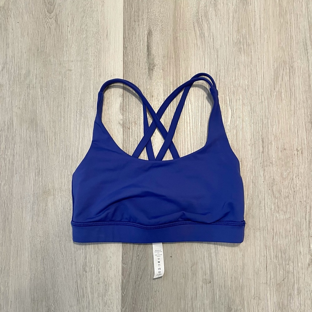 Lululemon Moroccan Blue Energy Bra Size 2